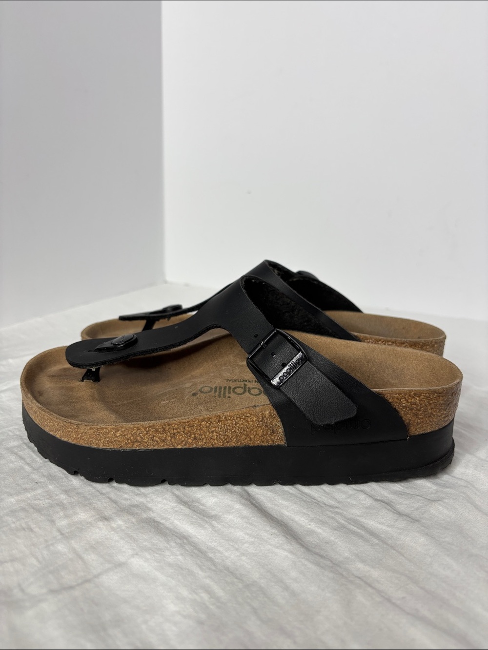 Papillo Sandals Black Size 37. - Picture 4 of 8